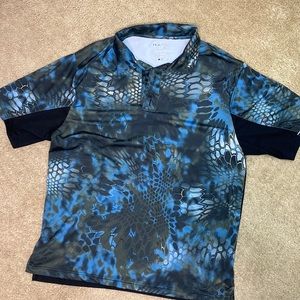 Men’s Large Huk Fishing Kryptex Collared Shirt